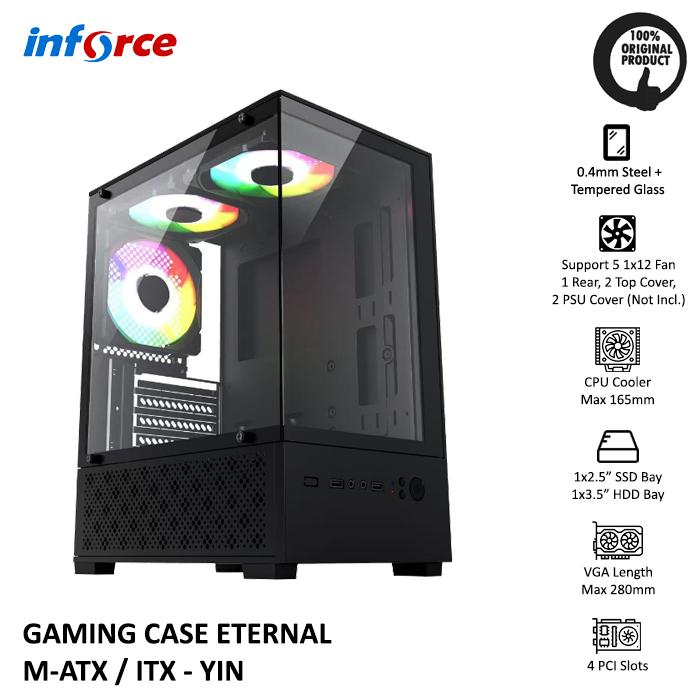 INFORCE PC GAMING CASE ETERNAL TEMPERED GLASS BLACK